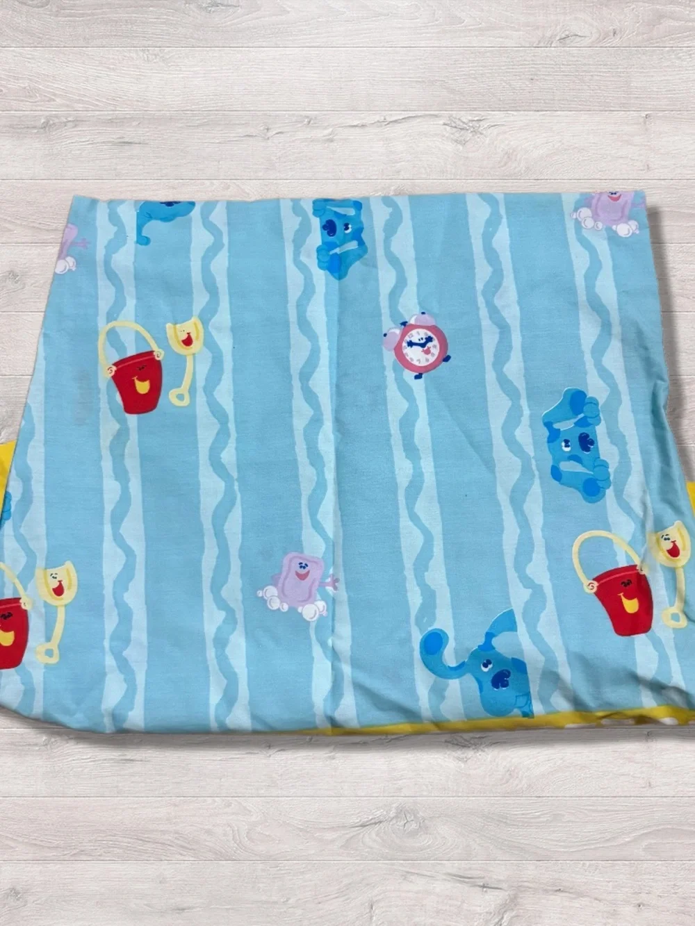 Vintage 1990s Blues Clues Twin Flat Sheet Dan River Nickelodeon Childrens Bed